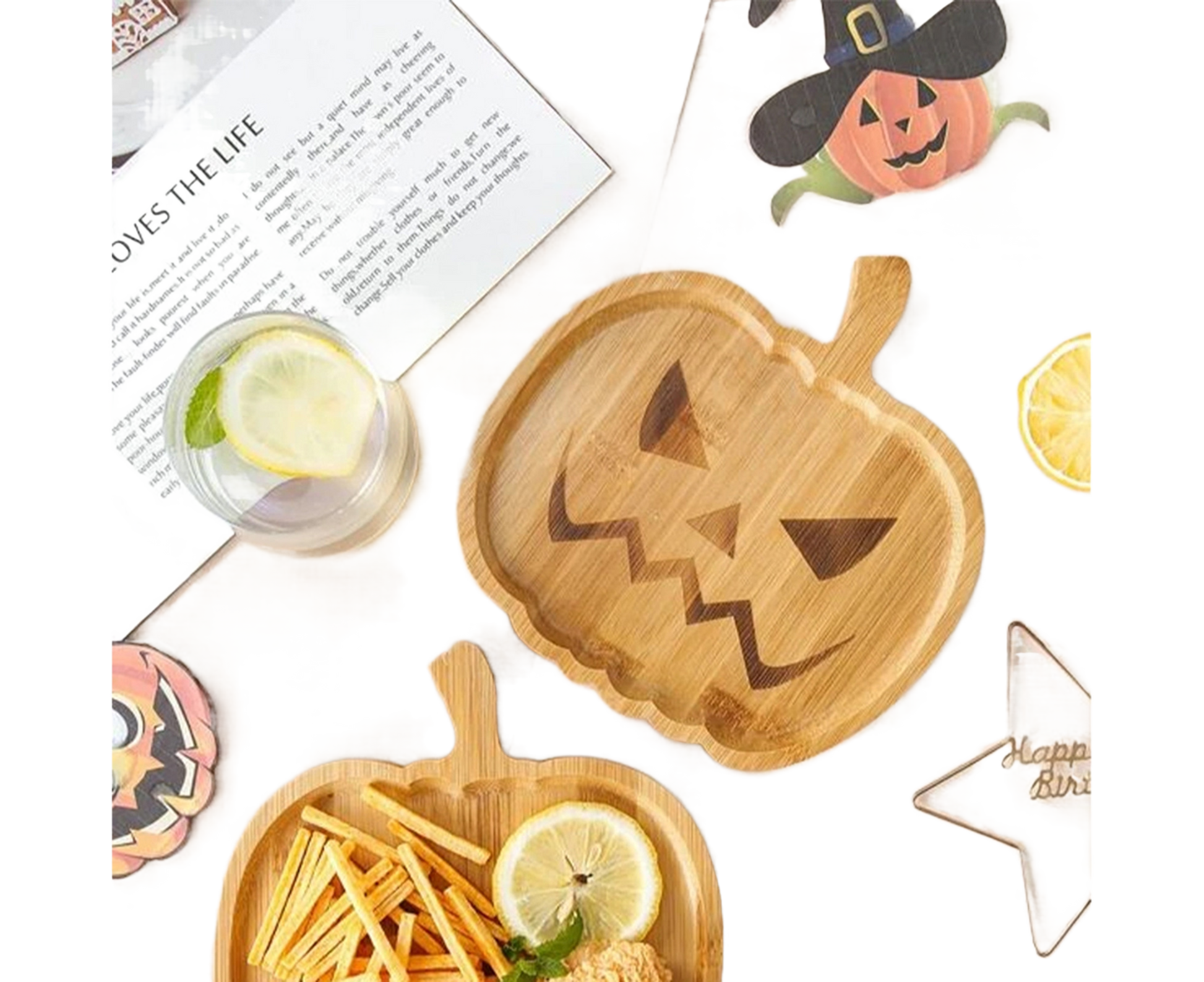 Halloween Pumpkin Storage Plate Home Decor