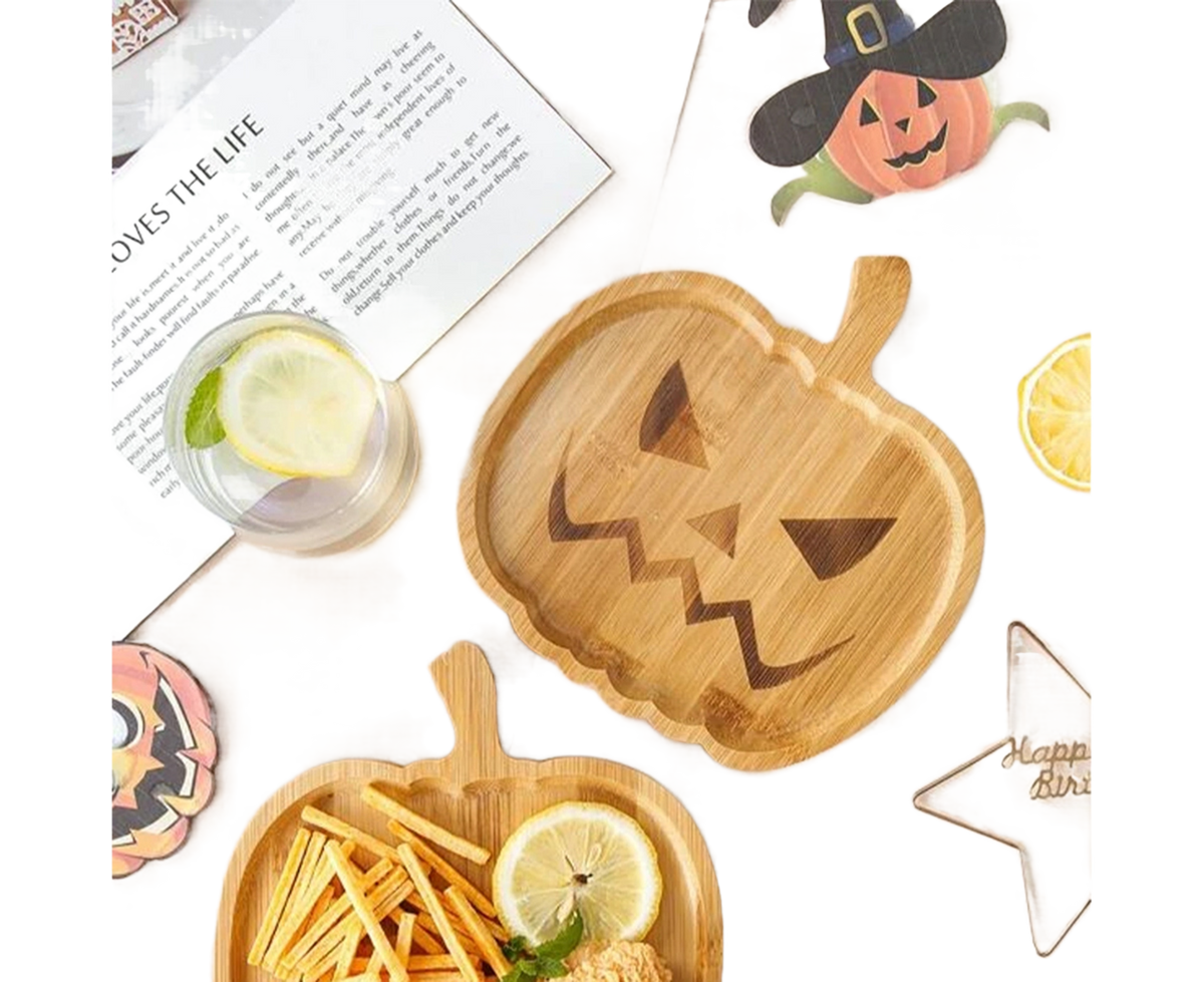 Halloween Pumpkin Storage Plate Home Decor