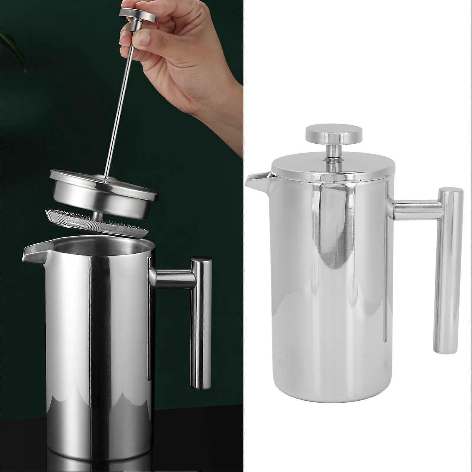 1000ml Stainless Steel Double Layer French Press Coffee Pot for Home Travel