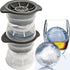 2Pcs Sphere Ice Cube Molds Large Silicone Ice Ball Maker Round Tray Set