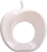 White Ceramic Apple Decoration Modern Apple Statue Home Bookshelf Accent