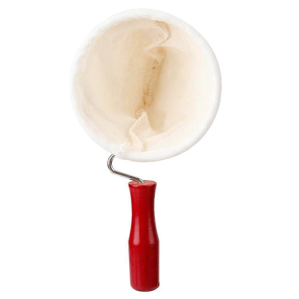 Cloth Coffee Filter Dripper Cotton Flannel with Wooden Handle 85mm