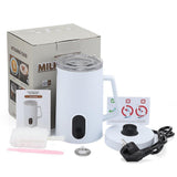 4-in-1 Electric Milk Frother 350ml Hot Cold Coffee Foam Maker Stainless Steel