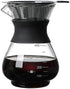 400ml Inverted Glass Coffee Maker with Stainless Steel Filter Manual Dripper