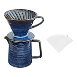 Pour Over Coffee Maker Ceramic Coffee Pot with 40 Paper Filters