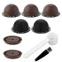 5Pcs Reusable Vertuo Coffee Pods with 2 Silicone Lids Spoon and Cleaning Brush
