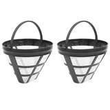 2 Pack Reusable Coffee Maker Basket Filters No.4 Fit 8-12 Cup Drip Machines