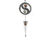 Square Rhombus Rotating Metal Spiral Tail Ball Wind Chime Pendant Home Decor- A