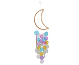 Wooden Moon Shape Wind Chime-Multicolor