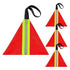 Security Tow Flag 4PCS, Red Reflective Warning Flags for Truck Trailer Loads