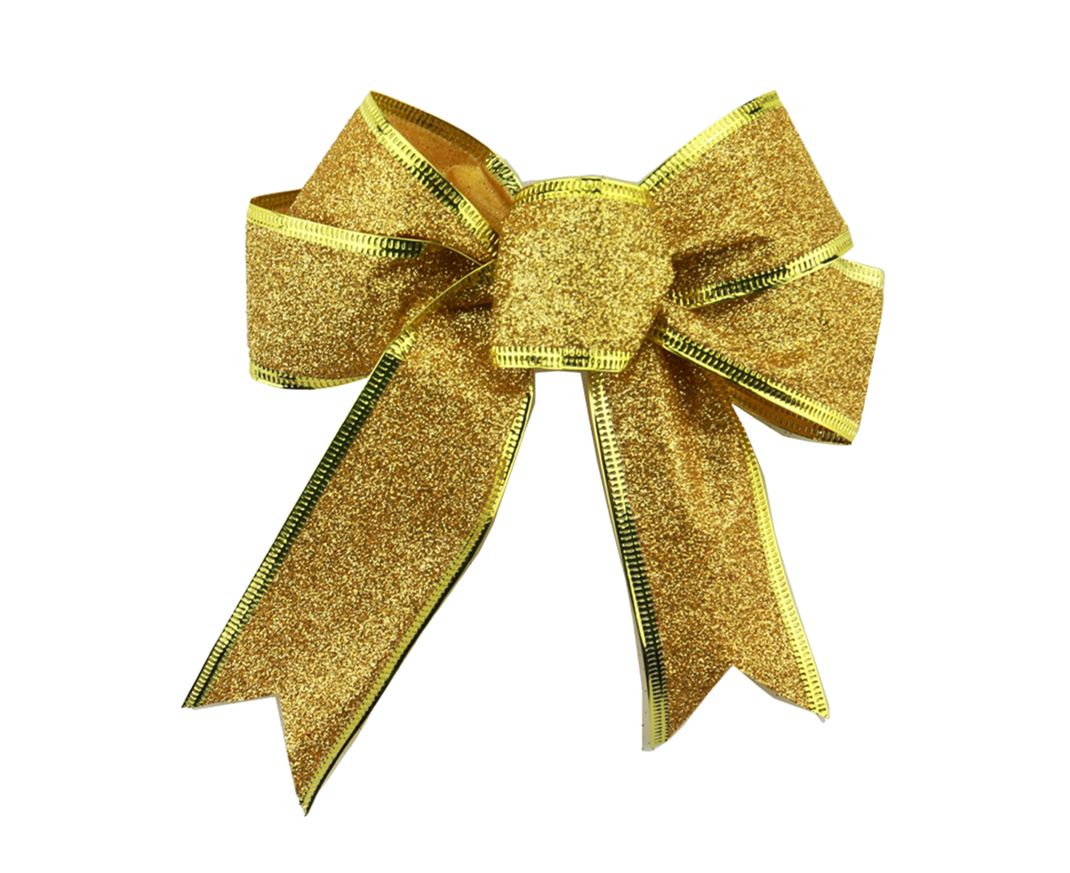 10Pcs Christmas Bows Party Supplies-Golden