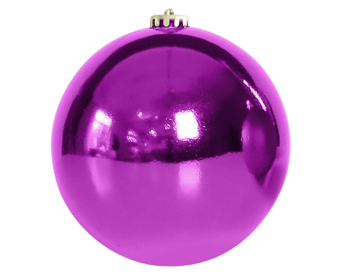 Electroplate Xmas Balls-Purple