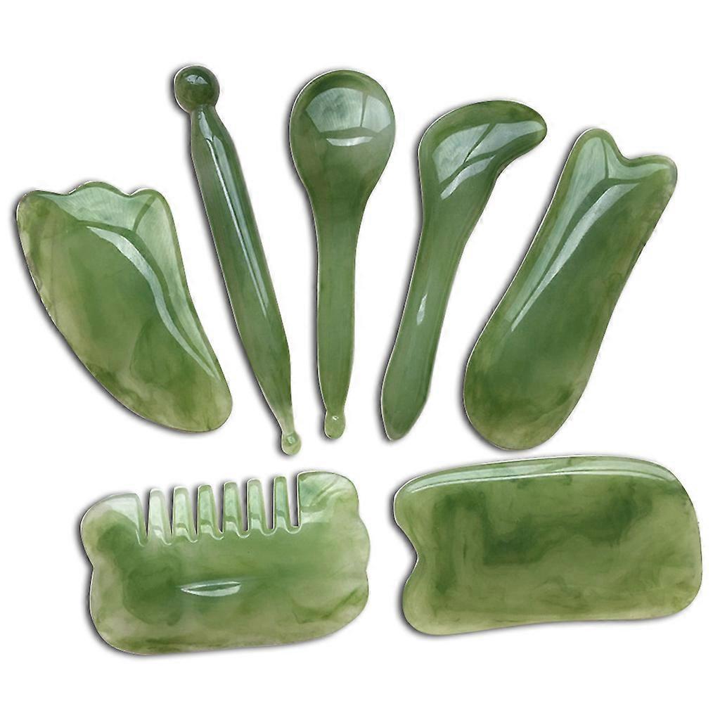 Natural Resin Facial & Neck Guasha Scraper, Beeswax Massage Scraping Tool