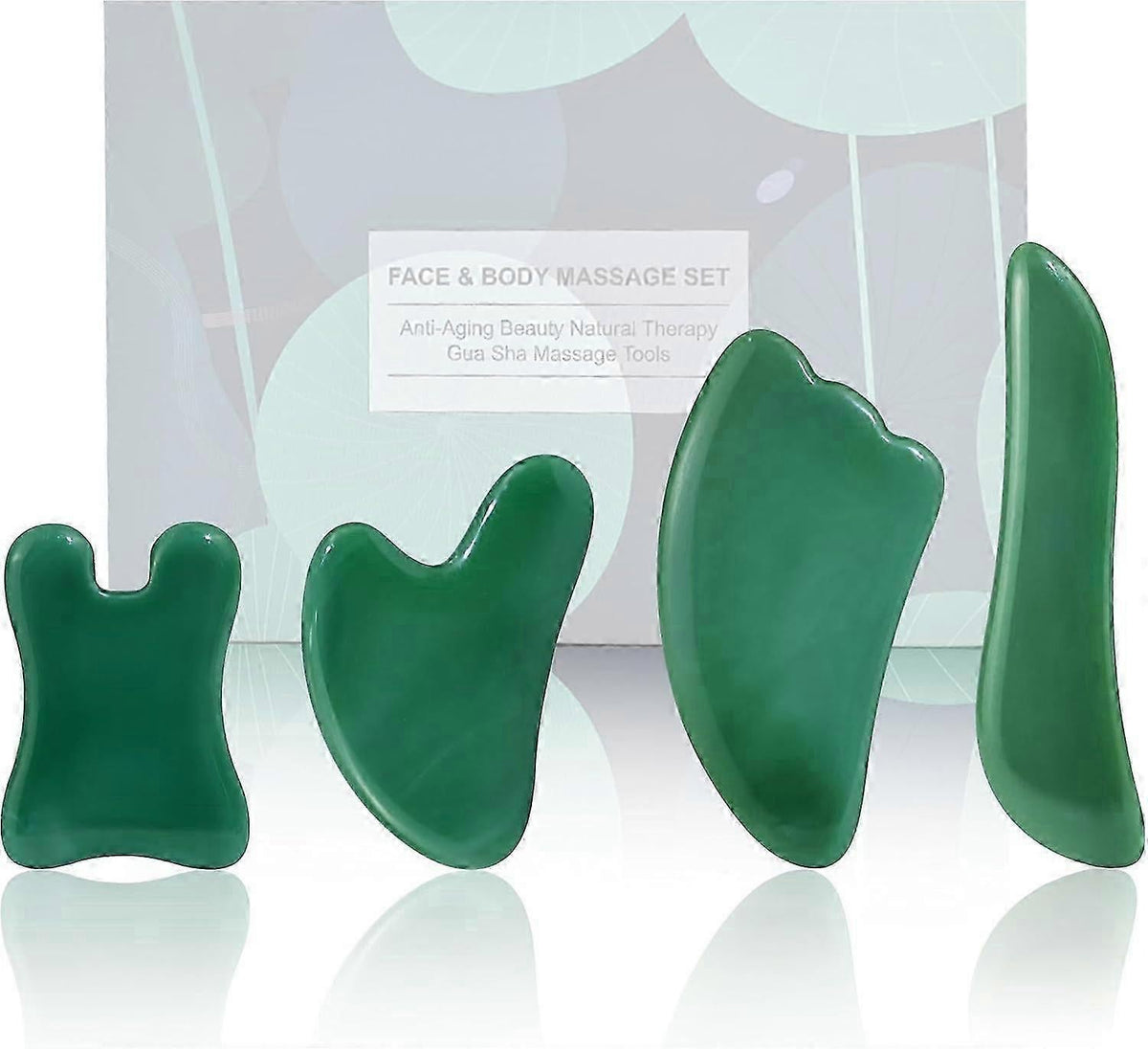 New Guasha Massage Set, 4pcs Gua Sha Facial Scraping Tools for SPA Use