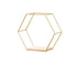 Hexagonal Shelf for Home-Golden M