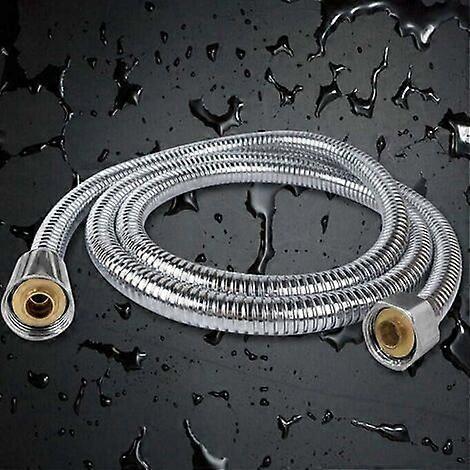 Long Stainless Steel Shower Hose, Chrome Finish, Durable Shower Pipe