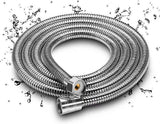 150cm Stainless Steel Look Shower Hose, Durable Bathroom Shower Pipe