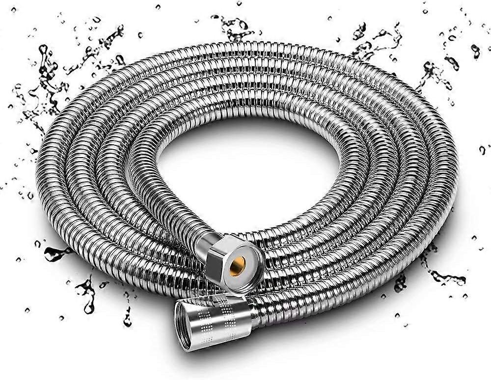 150cm Stainless Steel Look Shower Hose, Durable Bathroom Shower Pipe