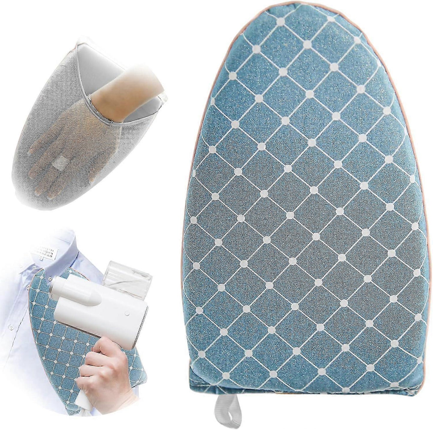 Handheld Ironing Glove Heat Resistant Steamer Mitt with Finger Loop for Ironing