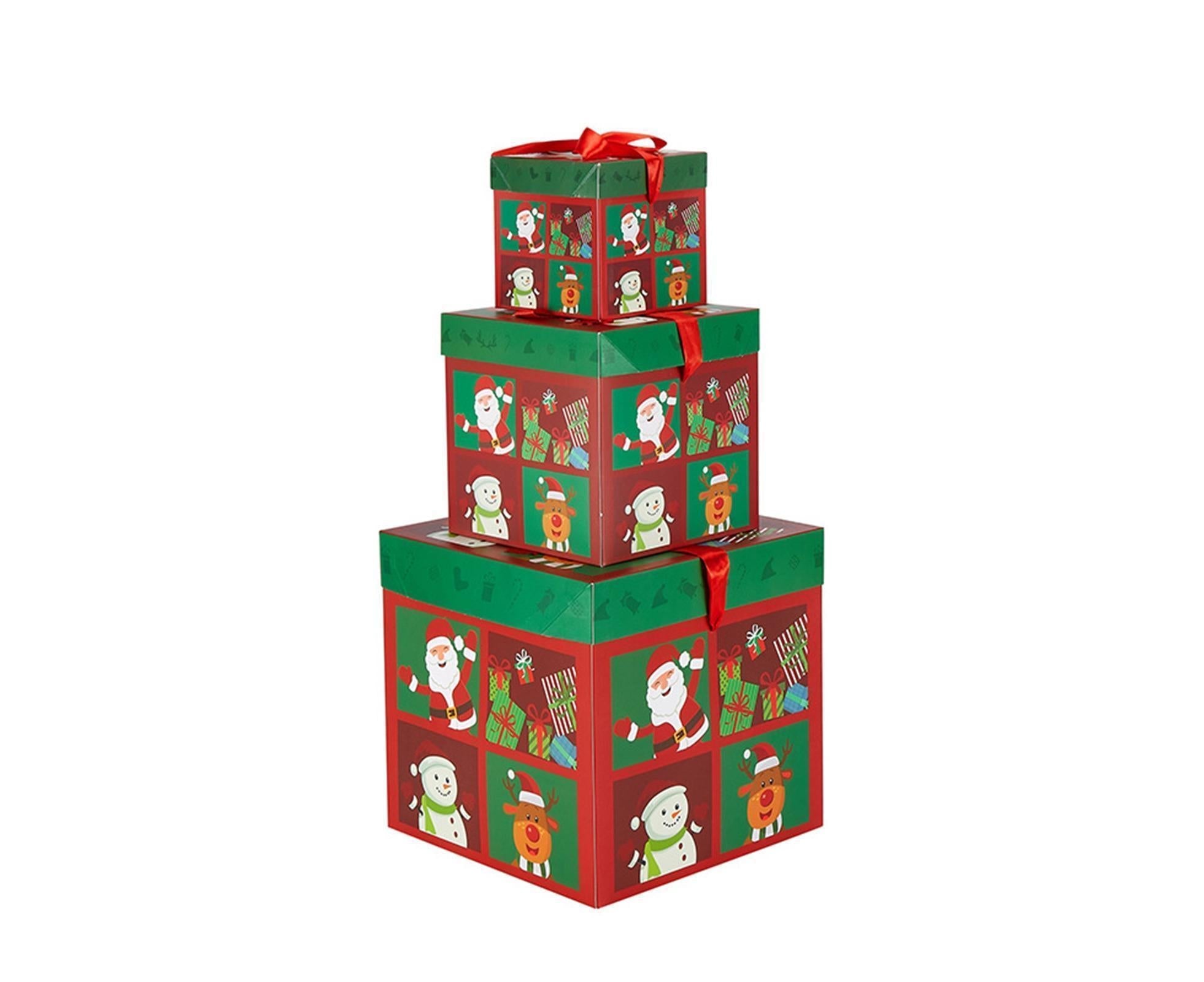 3Pcs Christmas Gift Box-Green