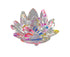 Artificial Quartz Crystal Lotus Flower Figurine Wedding Party Decor Souvenir-Colorful