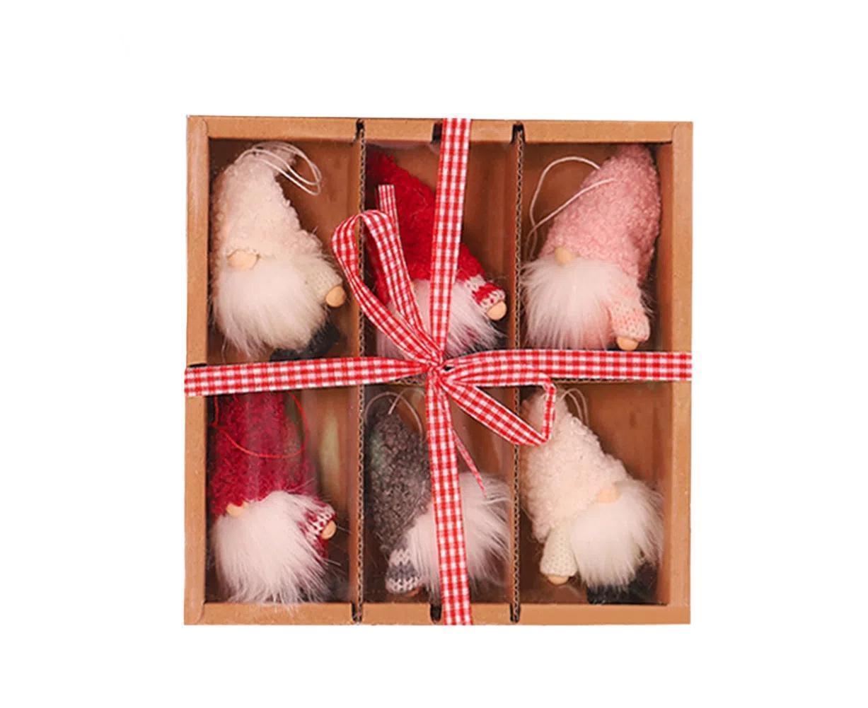 1 Set Christmas Decorations Doll Shopping Mall Window Decoration Gift Box Decor-A