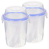 2pcs Double Layer Overnight Oats Containers Breakfast Salad Cups Leakproof