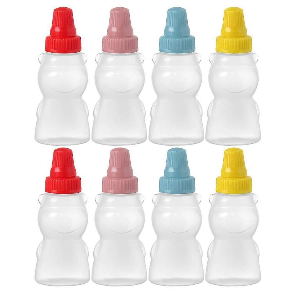 8pcs Plastic Condiment Bottles for Ketchup Honey Salad Dressing Sauce Jars