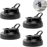 4 Pack Pour Spout Lids for Wide Mouth Mason Jars Flip Tops for Salad Dressings