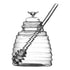 Honey Dispenser with Storage Jar Transparent Container for Syrup & Salad Dressing