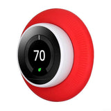 Smart Thermostat Protective Silicone Cover Wall Plate for Nest Thermostat Accessories Red