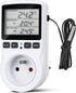 Heating Thermostat Socket Timer with Sensor LCD Display for Aquarium Greenhouse Incubator