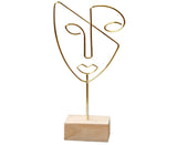 Abstract Metal Face Art-Golden