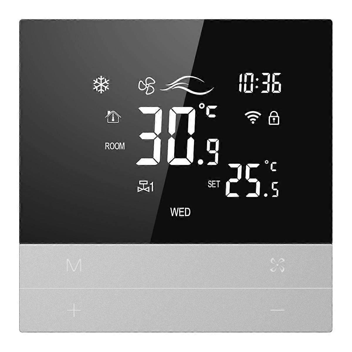 WiFi Smart Thermostat 4P Switch Heating Cooling 3-Speed Fan Temperature Controller
