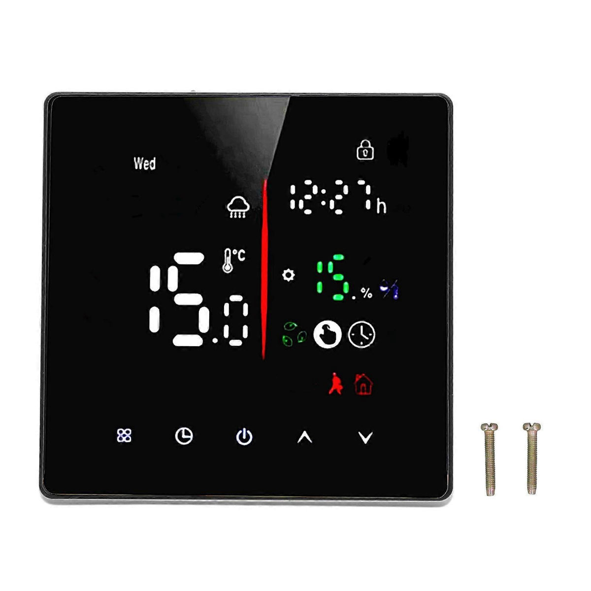 Touch Screen Wall Thermostat Temperature Controller for Water Floor Heating AC90-240V