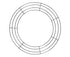 Wreath Frame Durable Wall Hanging Metal Rust-proof Wire Wreath Form for Home Decor-Black 40cm