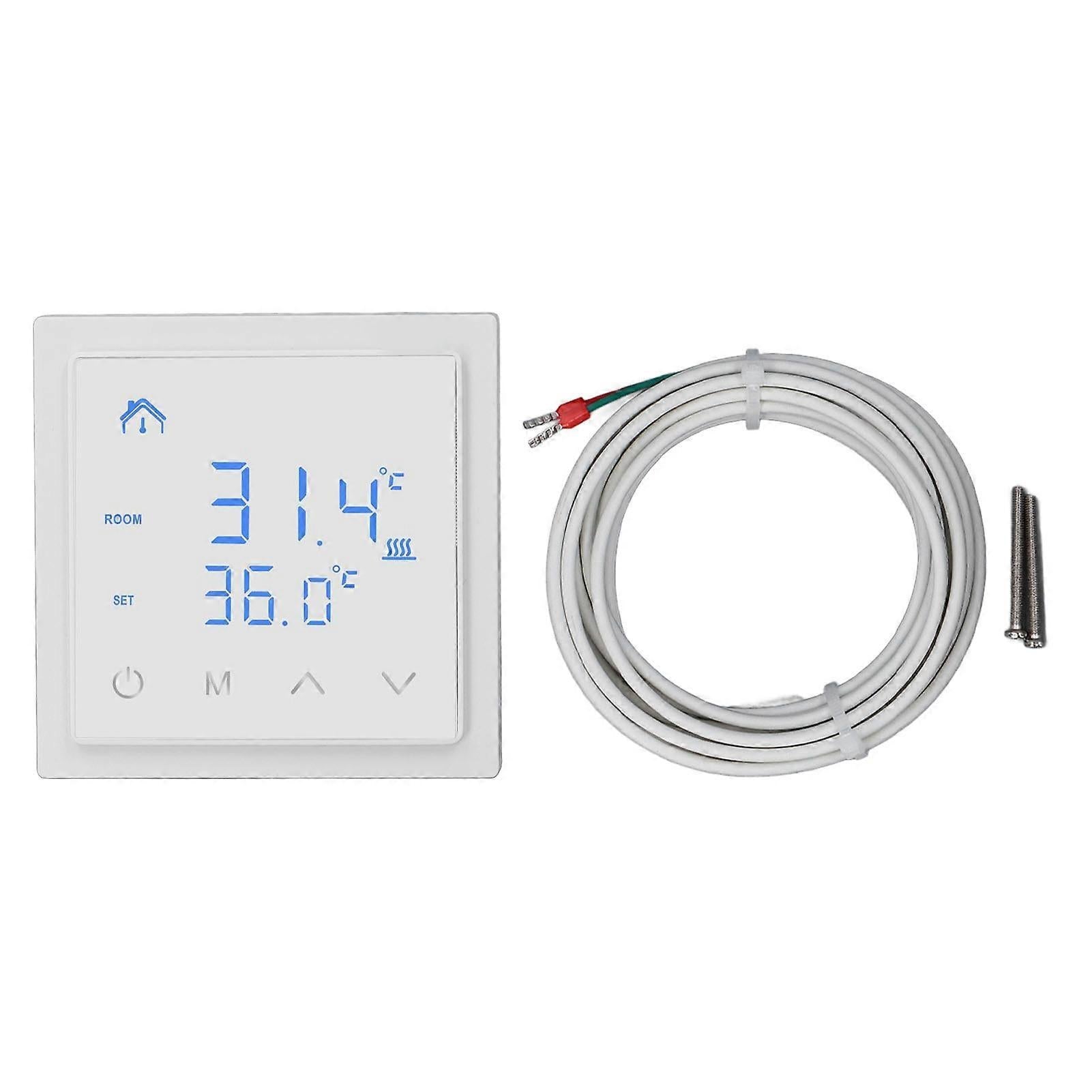 Electric Underfloor Heating Thermostat LED Display High Accuracy 16A Temperature Controller