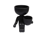 Glazed Flower Vase Simple Shatterproof Humanoid Design Flower Container Gardening Tools- 4