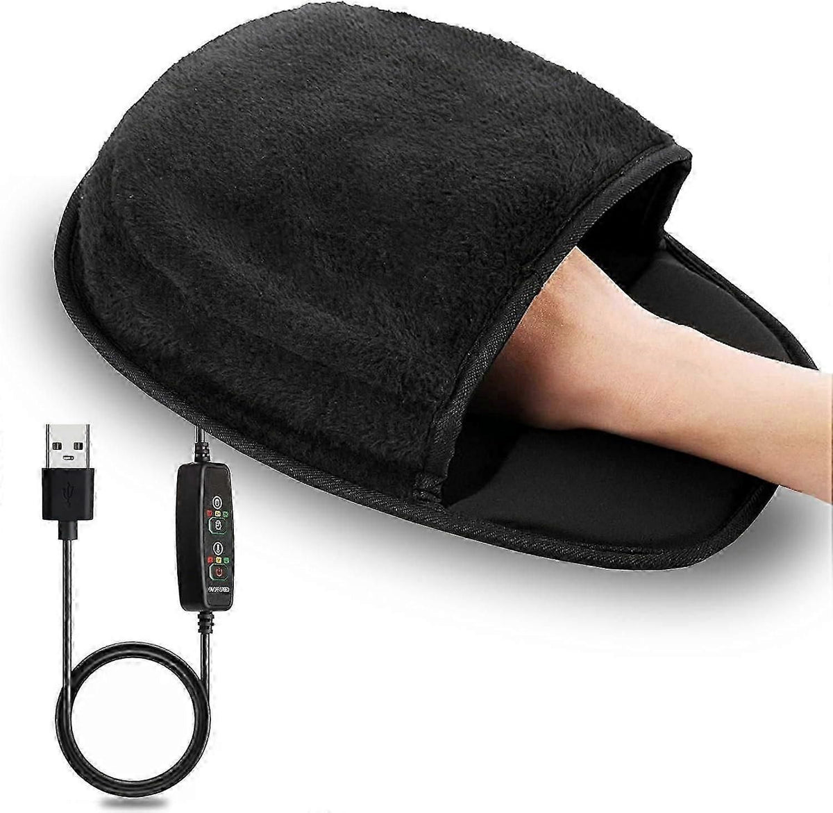 USB Electric Heated Mouse Pad Hand Warmer - Reusable, 3 Temperatures
