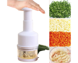 Garlic Grater Manual Multifunctional Stainless Steel Garlic Onion Food Chopper for Kitchen-White