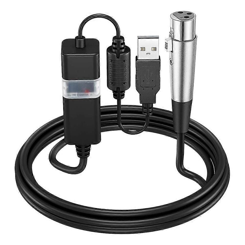 XLR to USB Cable - Recording Cable for Microphone, Coaxial Adapter