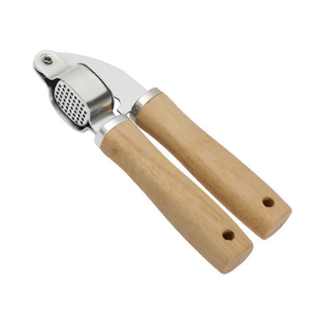 Garlic Press & Mincer Set - Rust-Proof Bowl, Dishwasher Secure, Wooden Peeler Included