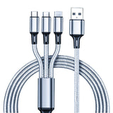 3-in-1 Multi USB Charger Cable for Micro USB Type C and Apple Devices