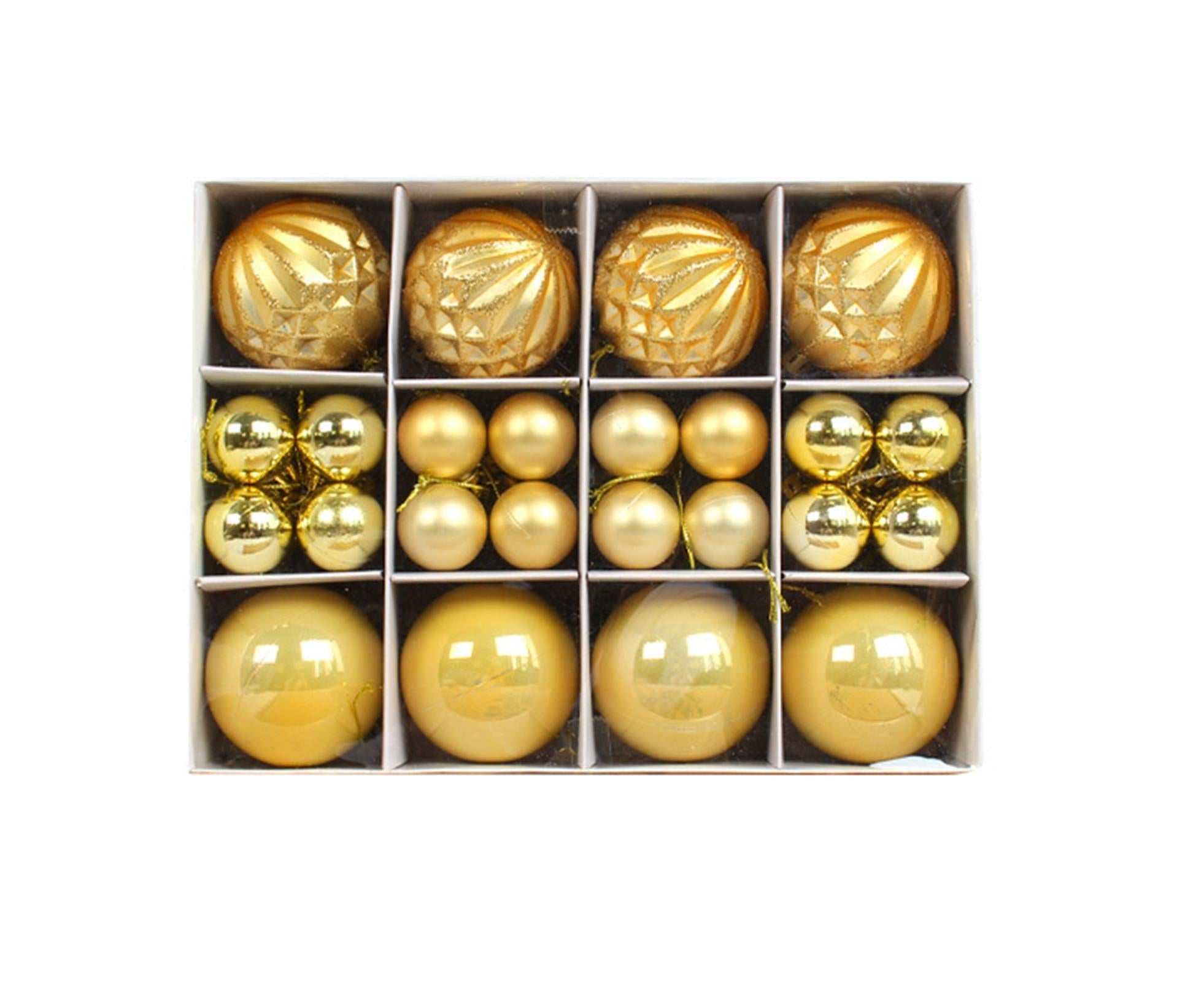 Xmas Balls Round Shape-Golden