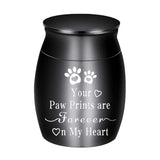 Pet Cremation Urns for Dog and Cat Ashes Aluminum Memorial Urn Keepsake Black