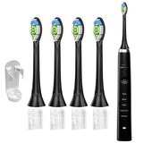 4Pcs Replacement Electric Toothbrush Heads Compatible with Philips Black