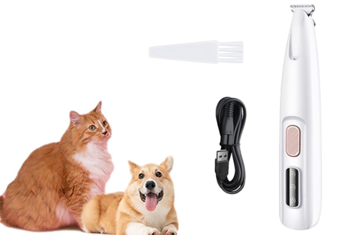 Dog Cat Paw Trimmer 18mm Widen Pet Hair Clipper Dog Clippers for Grooming With LED Light LED Display Rechargeable