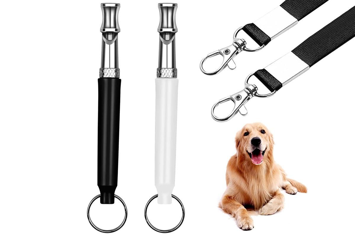 2 Pack Pet Dog Training Whistle Ultra Sonic Adjustable Pitch