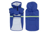 Pet Raincoat Outdoor Waterproof Dog Poncho for Small and Medium Dogs - Blue