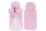 Pet Raincoat Outdoor Waterproof Dog Poncho for Small and Medium Dogs - Pink